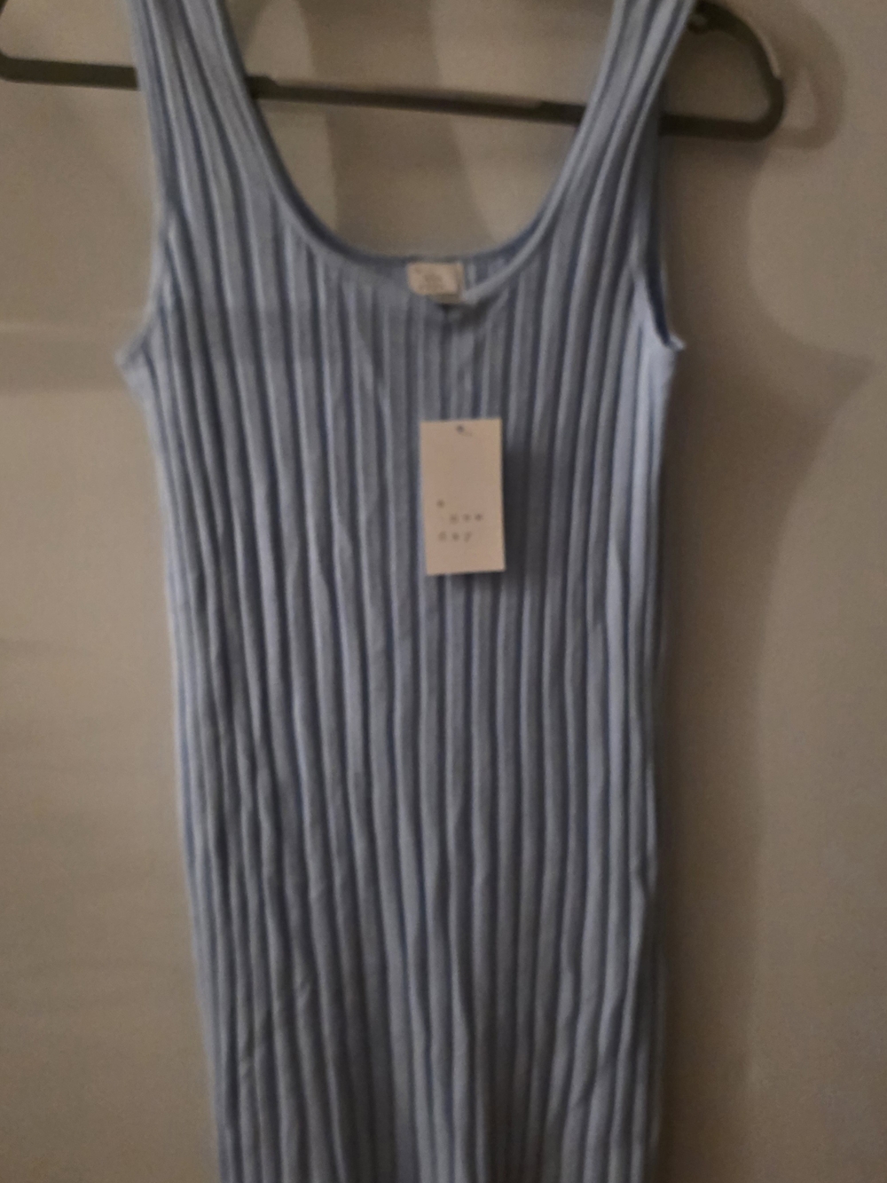 a new day Light Blue Ribbed Tank Dress